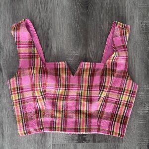 Maeve Plaid Corset Top